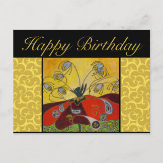 誕生日はがき – 夜明け絵を描に目覚める ポストカード