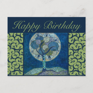 誕生日はがき – moon in開花絵を描ズ ポストカード