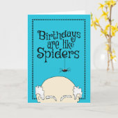 誕生日はくものおもしろいなバースデー・カードのようです カード (黄色い花)