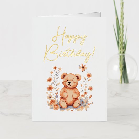 誕生日はことごとく愛す 箔グリーティングカード (正面)