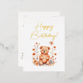 誕生日はことごとく愛す 箔シーズンポストカード (正面/裏面)