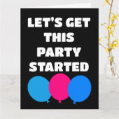 誕生日はこのパーティー開始カードを取得する カード (黄色い花)