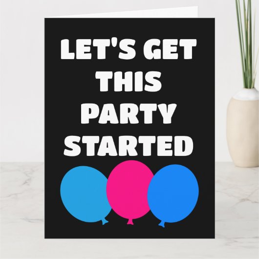 誕生日はこのパーティー開始カードを取得する カード (正面)