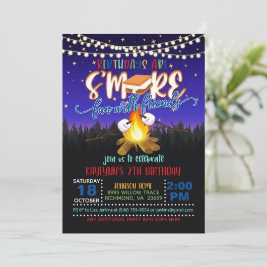 誕生日はより多くのおもしろいを友人と招待状B 招待状 (スタンド正面)