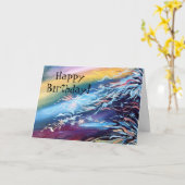 誕生日はカードの良否を明りにすかして調べます カード (黄色い花)