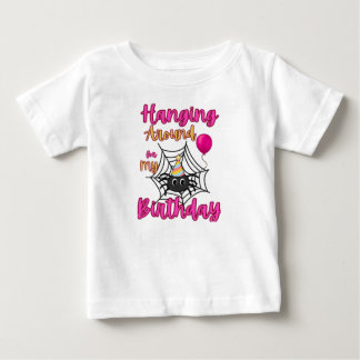誕生日はスパイダー・アラウンド・ハロウィンTシャツ ベビーTシャツ