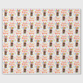 誕生日はチョコレートラブラドールの包を風船のようにふくらませます ラッピングペーパー (フラット)