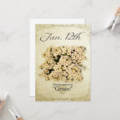 誕生日はニワナズナ1月12日""に開花します カード (正面/裏面インサイチュ)