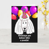 誕生日はプードルに勝る カード (黄色い花)