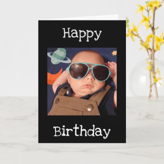 誕生日は一人の男**を望クールんでいる** カード (黄色い花)