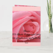 誕生日は上がりました カード (裏面)