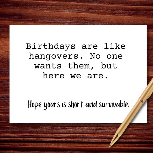 誕生日は二日酔いだ カード