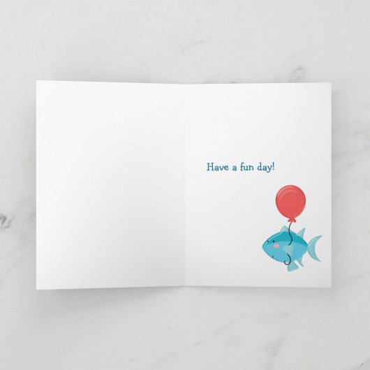 誕生日は人魚のパーソナライズなカードを採取します カード (内部)