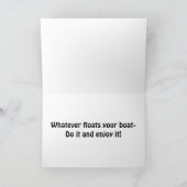 誕生日は何でも船を浮かべる カード (内部)