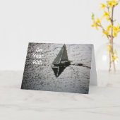 誕生日は何でも船を浮かべる カード (黄色い花)