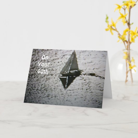 誕生日は何でも船を浮かべる カード (黄色い花)