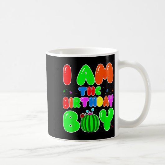 誕生日は僕だ 面白いスイカの誕生日 ファ コーヒーマグカップ (右)