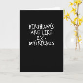 誕生日は元ボーイフレンドのおもしろカード カード (黄色い花)