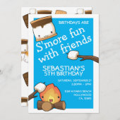 誕生日は友達のmarshmallowとのおもしろいより多い 招待状 (正面/裏面)
