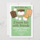 誕生日は友達のmarshmallowとのおもしろいより多い 招待状 (正面)