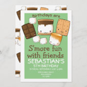誕生日は友達のmarshmallowとのおもしろいより多い 招待状 (正面/裏面)