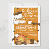 誕生日は友達のmarshmallowとのおもしろいより多い 招待状 (正面)