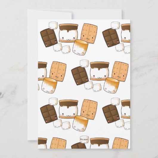 誕生日は友達のmarshmallowとのおもしろいより多い 招待状 (裏面)