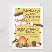 誕生日は友達のmarshmallowとのおもしろいより多い 招待状 (正面)