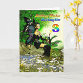 誕生日は妖精からゴド娘3歳を願う カード (黄色い花)