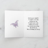 誕生日は妖精から5歳の姪を望む カード (内部)