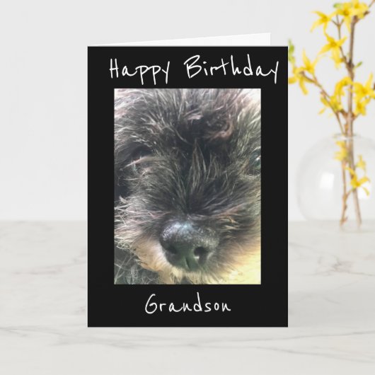 誕生日は孫に**願** カード (黄色い花)