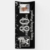 誕生日は完全に黒い銀星に熟成 横断幕 (縦)