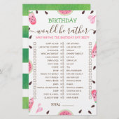 誕生日は彼はむしろ編集可能なゲームスイカ (正面/裏面)