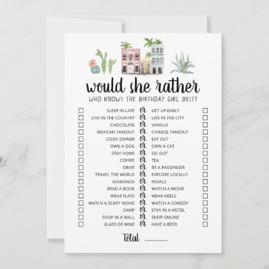 誕生日は彼女はむしろ編集可能なゲームカード 招待状 (正面)