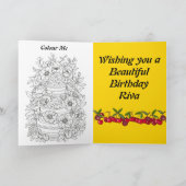 誕生日は愛する人のための着色ページを望む カード (内部)