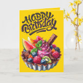 誕生日は愛する人のための着色ページを願う カード (黄色い花)