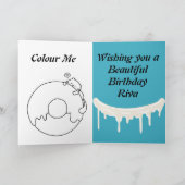 誕生日は愛する人のための着色ページを願う カード (内部)