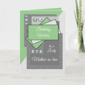 誕生日は愛らしい義母の緑を願う カード (正面)