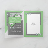 誕生日は愛らしい義母の緑を願う カード (内部)