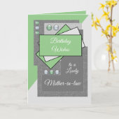 誕生日は愛らしい義母の緑を願う カード (黄色い花)