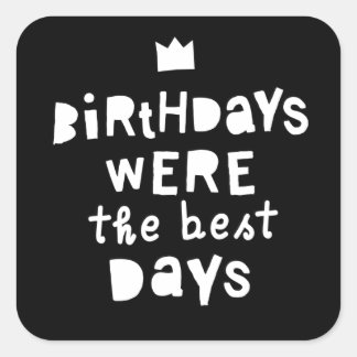 誕生日は最高の日90年代のヒップホップパーティー スクエアシール