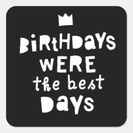 誕生日は最高の日90年代のヒップホップパーティー スクエアシール