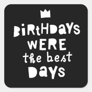 誕生日は最高の日90年代のヒップホップパーティー スクエアシール