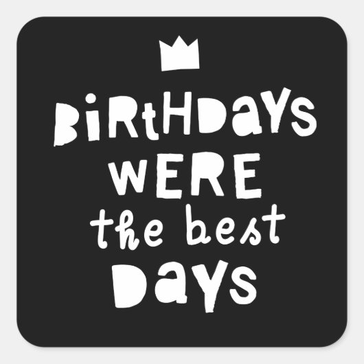 誕生日は最高の日90年代のヒップホップパーティー スクエアシール (正面)