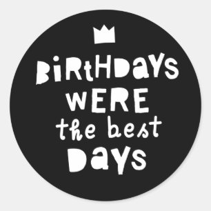誕生日は最高の日90年代のヒップホップパーティー ラウンドシール
