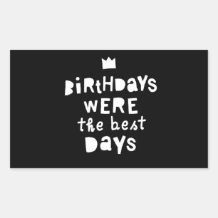 誕生日は最高の日90年代のヒップホップパーティー 長方形シール