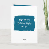 誕生日は特別な息子の青い写真を希望 カード (裏面)