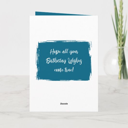 誕生日は特別な息子の青い写真を希望 カード (裏面)