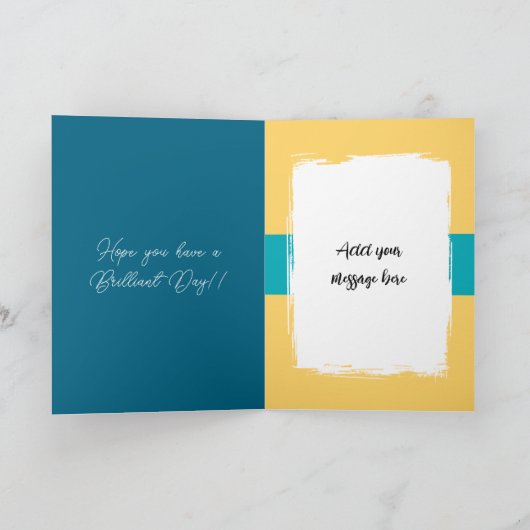 誕生日は特別な息子の青い写真を希望 カード (内部)