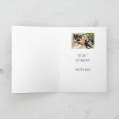 誕生日は猫の動物のユーモアのようなものだ カード (内部)